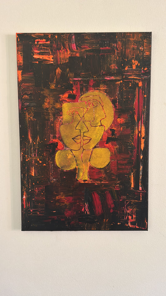 Two Sides of the Same Face - 40cm x 60cm